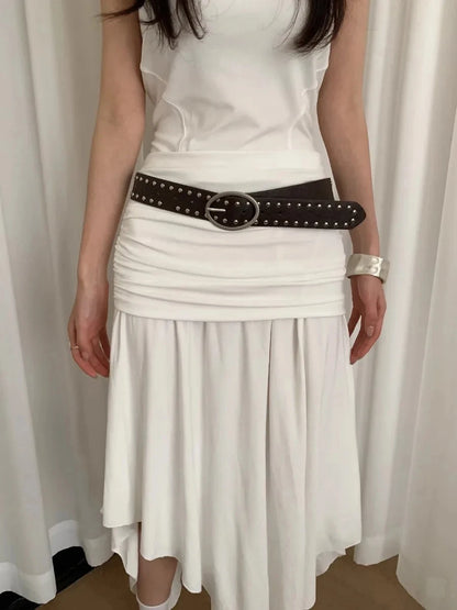 Bohemian women's belt with rivets, sophisticated and exclusive design