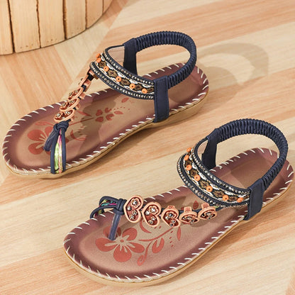 Women's bohemian style flip-flops