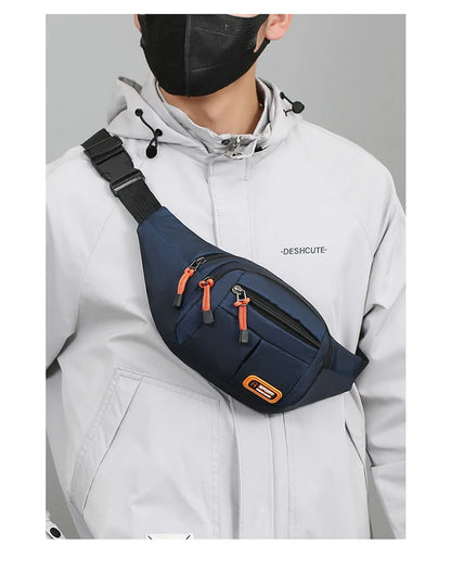 Multifunctional unisex waist bag with large capacity and waterproof properties