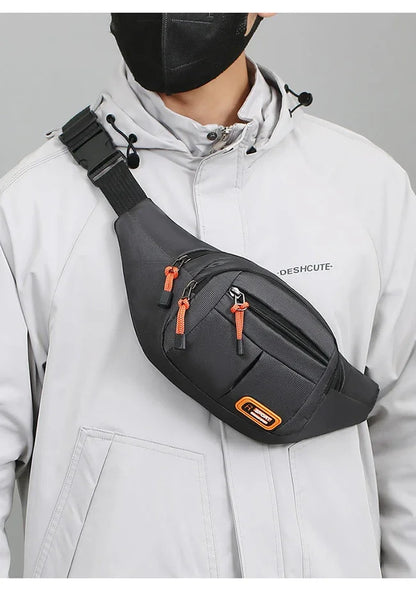 Multifunctional unisex waist bag with large capacity and waterproof properties