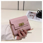Retro women's wallet with multiple card slots, multifunctional with three folds.