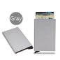 Slim and minimalist metal RFID card holder for men and women