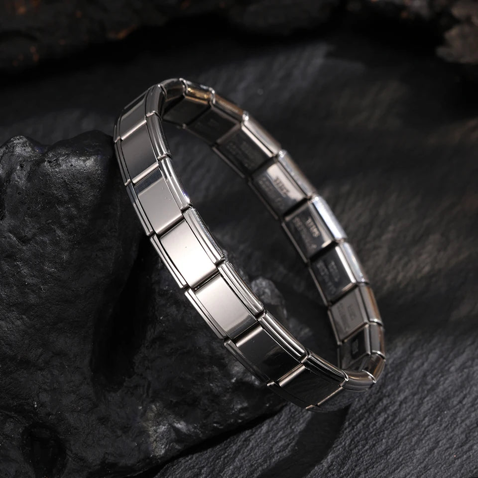 Italian-Style Square-Link Stainless Steel Bracelets – Unisex – Flexible Italian Links
