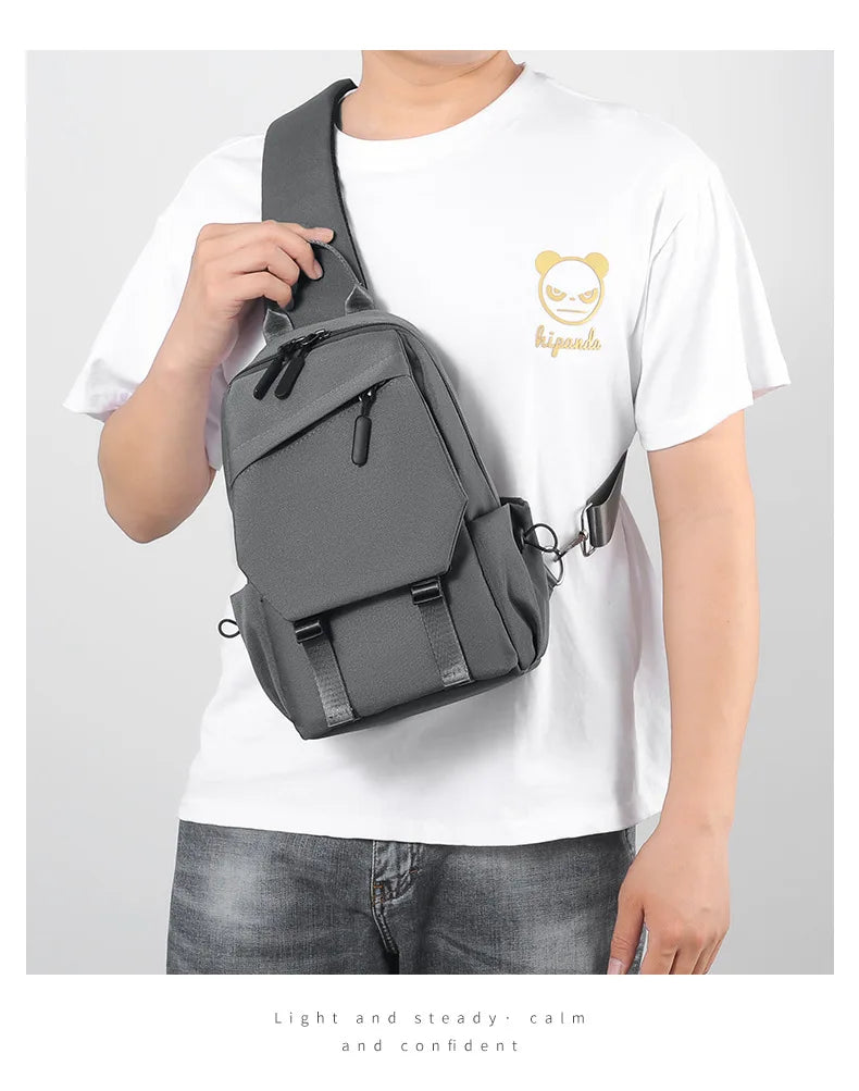 Men's single shoulder crossbody backpack, handheld, for outdoor activities, gym