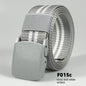 Men's casual belt for outdoor activities, made of canvas and nylon, without metal