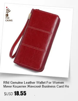 Women's wallet in genuine leather with RFID for card