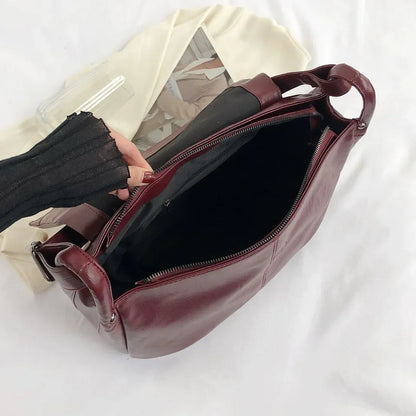 Large women's leather handbag