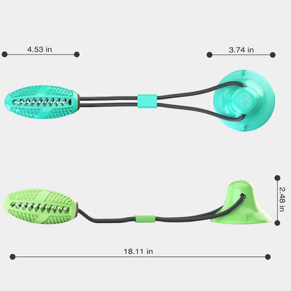 Interactive silicone toy with suction cup for dogs, ideal for chewing and cleaning teeth