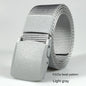 Men's casual belt for outdoor activities, made of canvas and nylon, without metal