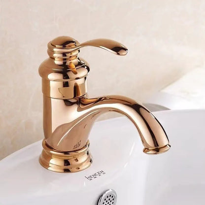 Crane 6-inch antique brass lavatory faucet