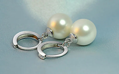 Earrings with Natural Freshwater Pearls in 925 Sterling Silver