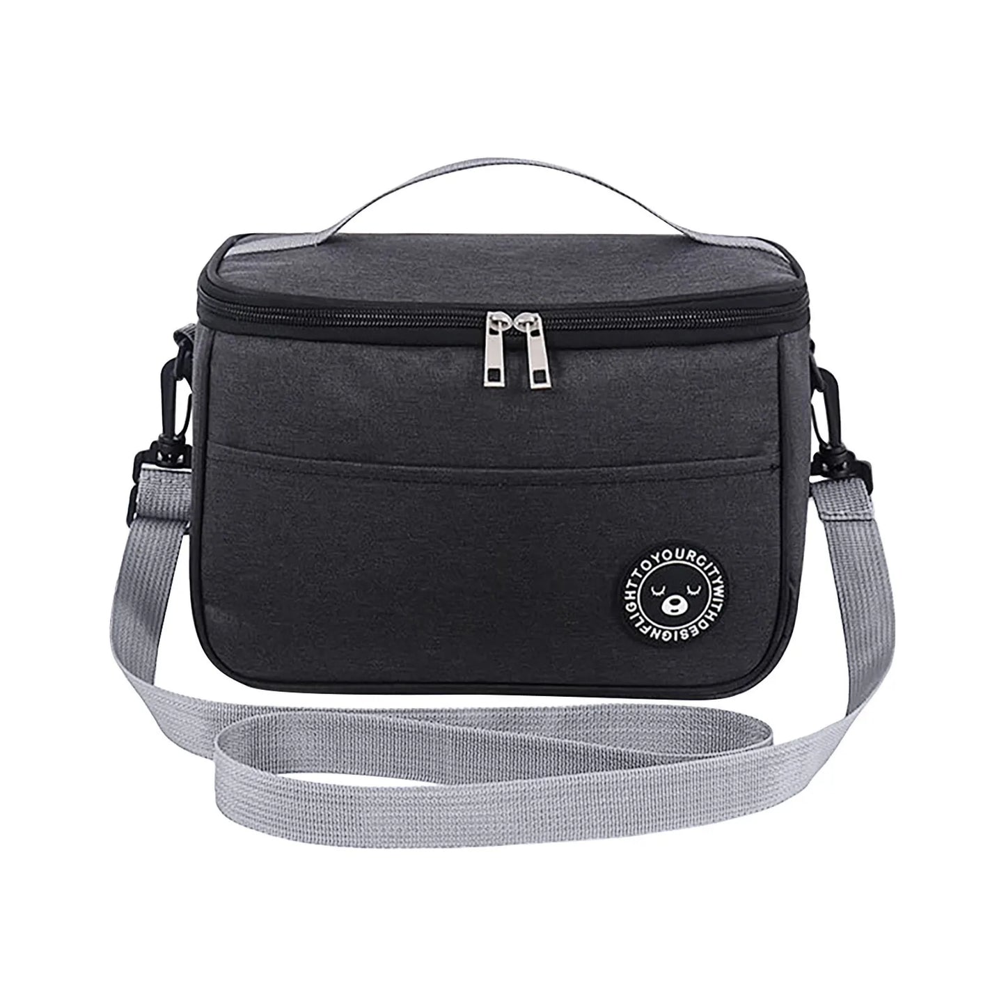 Portable insulated lunch bag, waterproof, for storing food