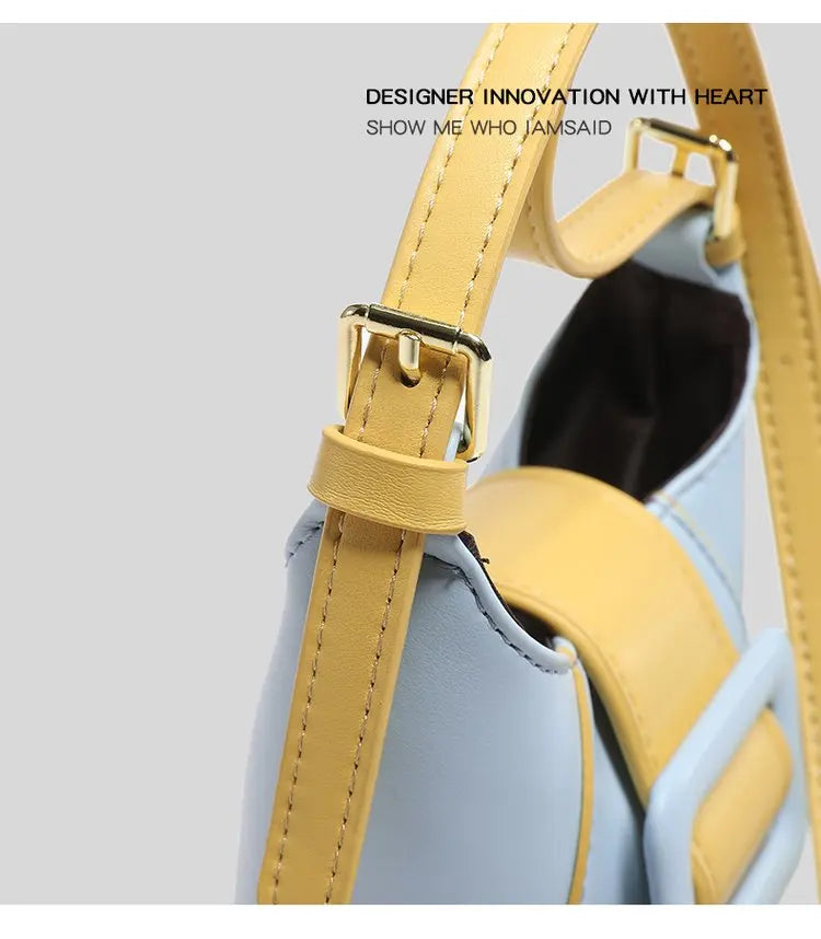 Women's handbag in premium leather, with an elegant vintage style