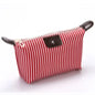 Striped "Dumpling" Style Makeup Bag – Foldable