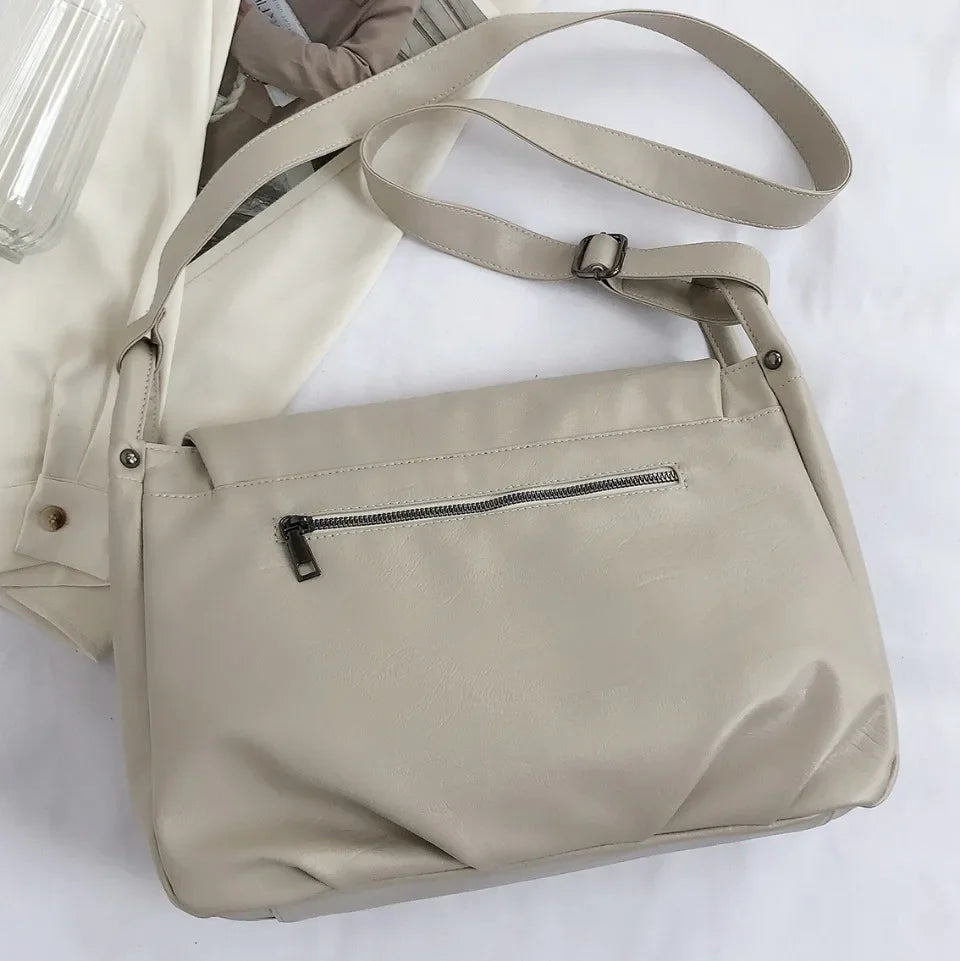 Large women's leather handbag