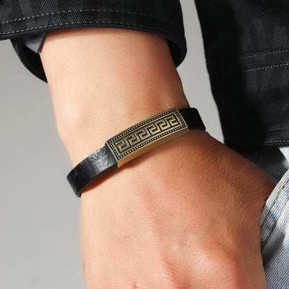 Vintage leather bracelet for men