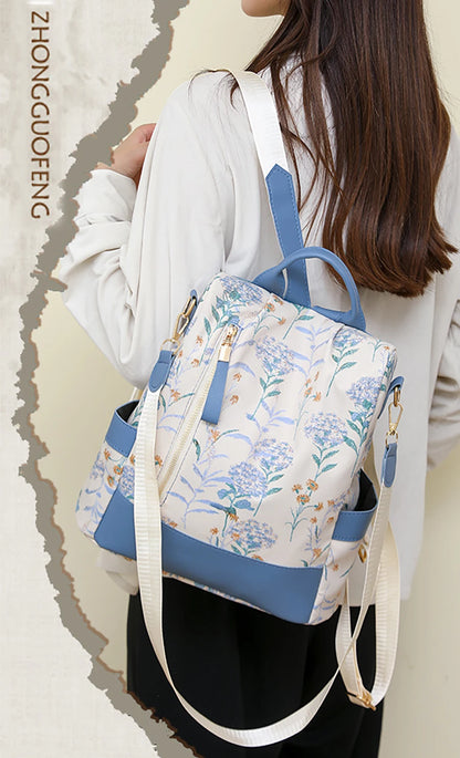 Women's Leather Backpack with Anti-Theft Design – Multifunctional and High-Capacity
