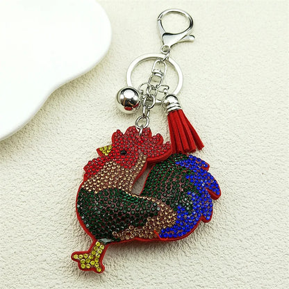 Ladybug keychain with a beautiful and charming crystal pendant