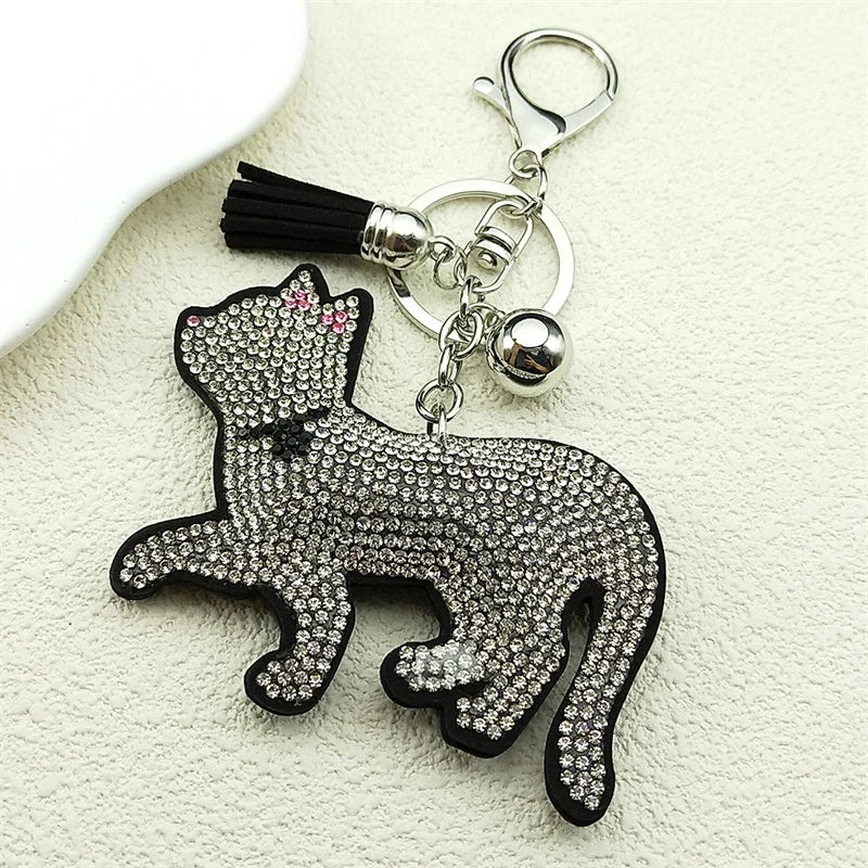 Ladybug keychain with a beautiful and charming crystal pendant