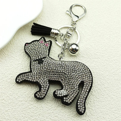 Ladybug keychain with a beautiful and charming crystal pendant