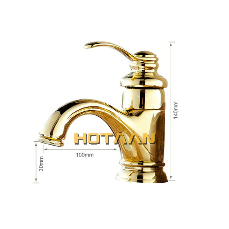 Crane 6-inch antique brass lavatory faucet
