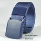 Men's casual belt for outdoor activities, made of canvas and nylon, without metal