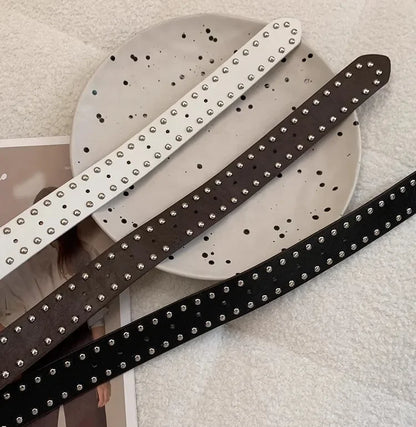 Bohemian women's belt with rivets, sophisticated and exclusive design