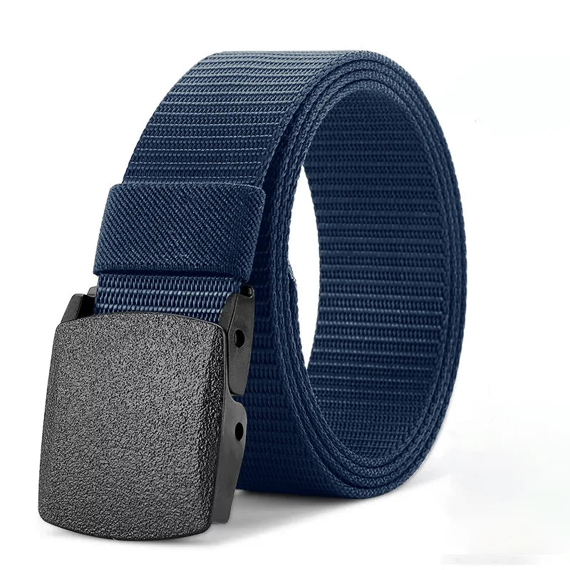 Men's casual canvas belt for outdoor activities, tactical nylon, sports