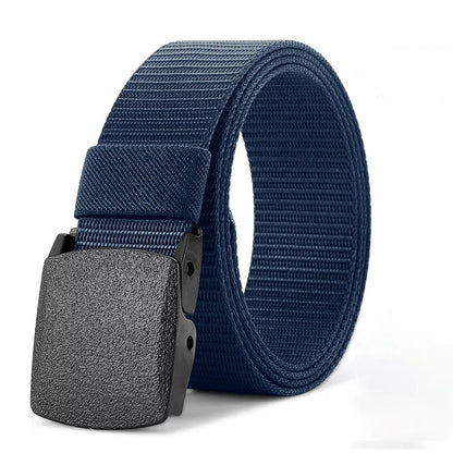 Men's casual canvas belt for outdoor activities, tactical nylon, sports