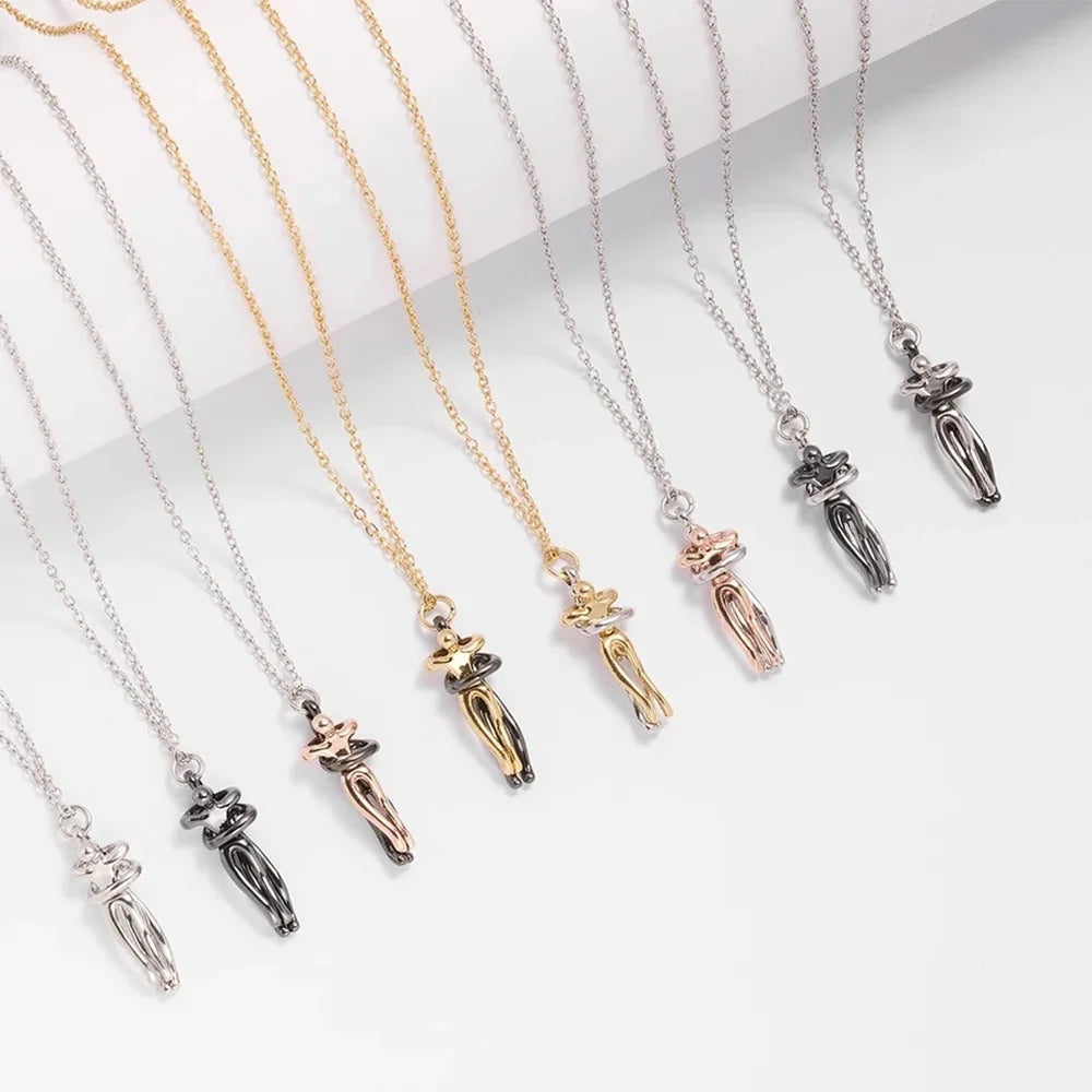 Love Symbol Hug Pendant Necklace – Sophisticated and Elegant