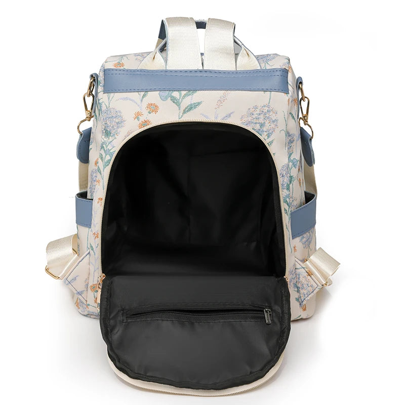 Women's Leather Backpack with Anti-Theft Design – Multifunctional and High-Capacity