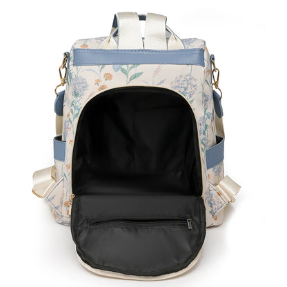 Women's Leather Backpack with Anti-Theft Design – Multifunctional and High-Capacity