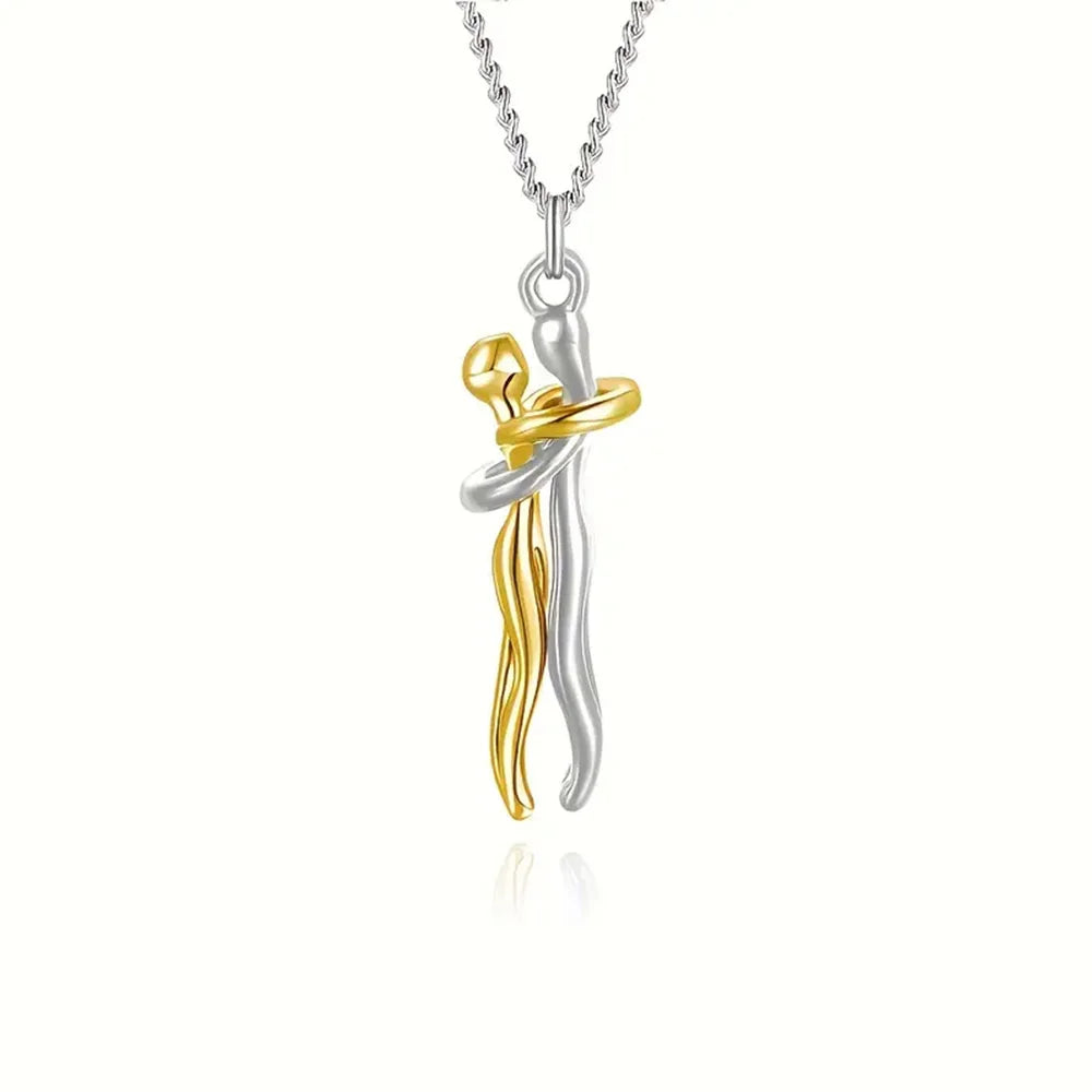 Love Symbol Hug Pendant Necklace – Sophisticated and Elegant