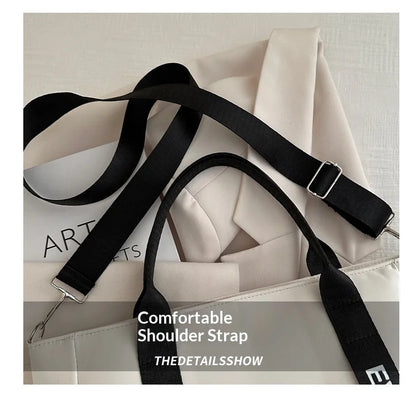 Women's Waterproof Nylon Tote Bag – Large Capacity and Lightweight with Crossbody Strap