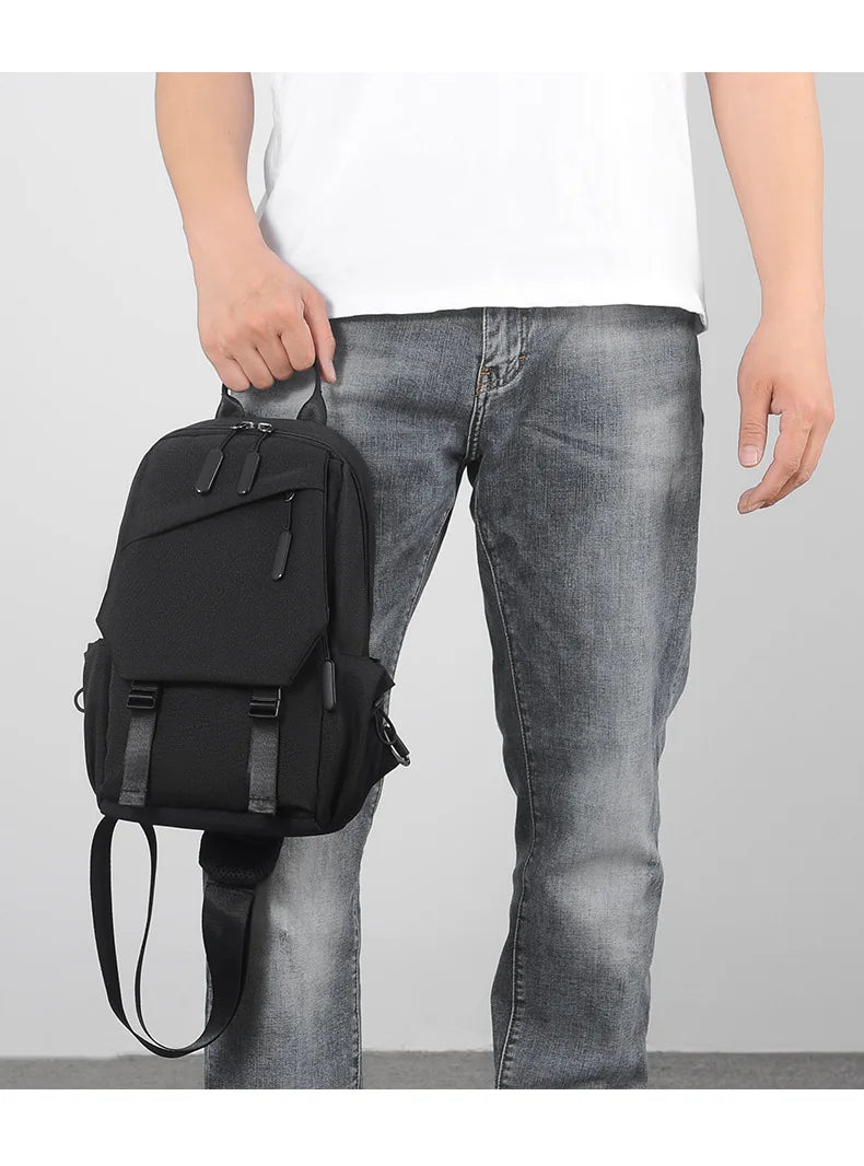 Men's single shoulder crossbody backpack, handheld, for outdoor activities, gym