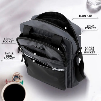 High-capacity, high-quality men's shoulder bag, made of waterproof and multifunctional Oxford fabric