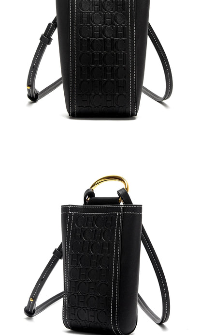 Women's crossbody bag, solid color, for cell phone and credit cards