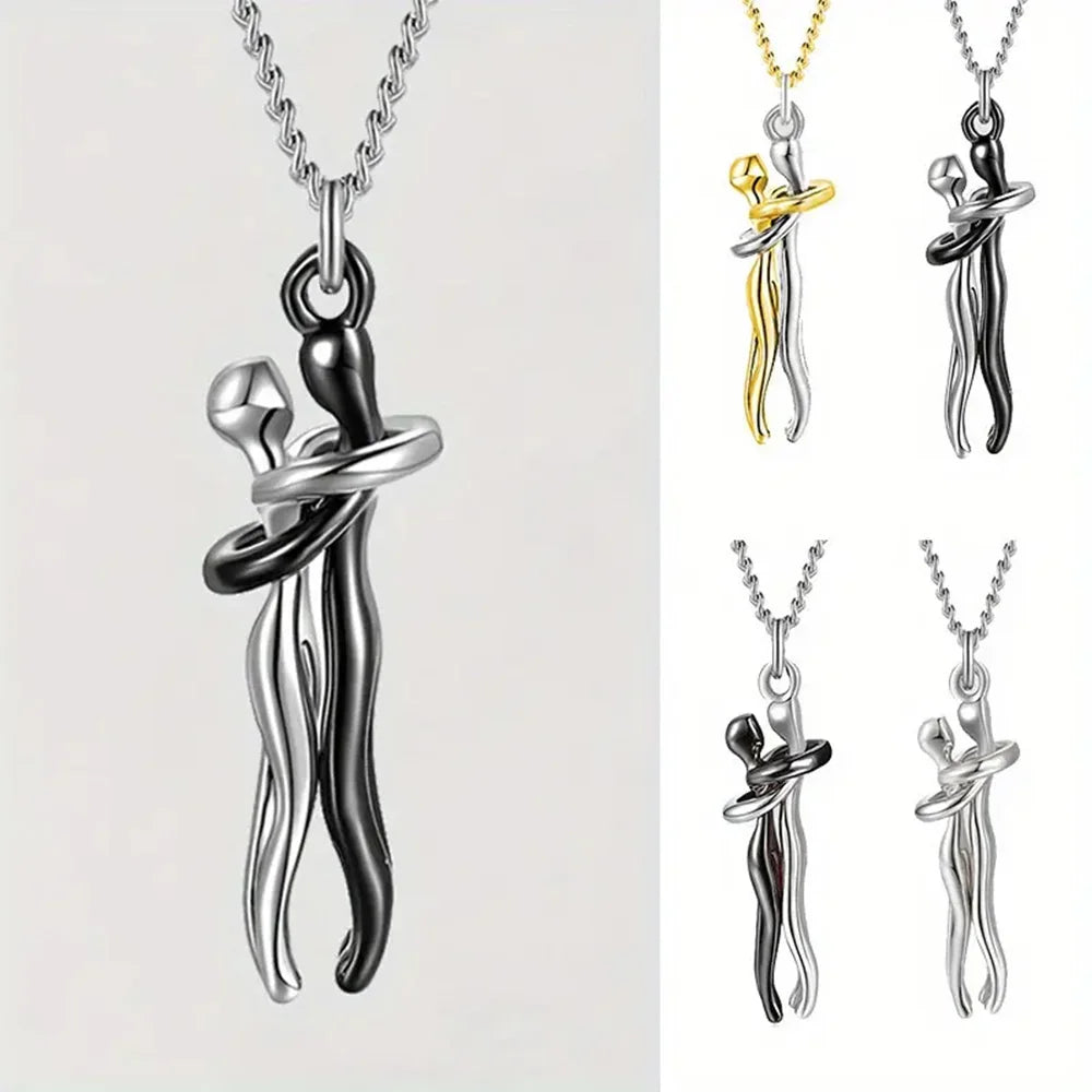 Love Symbol Hug Pendant Necklace – Sophisticated and Elegant