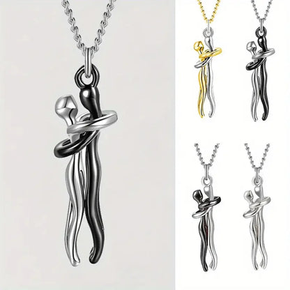 Love Symbol Hug Pendant Necklace – Sophisticated and Elegant