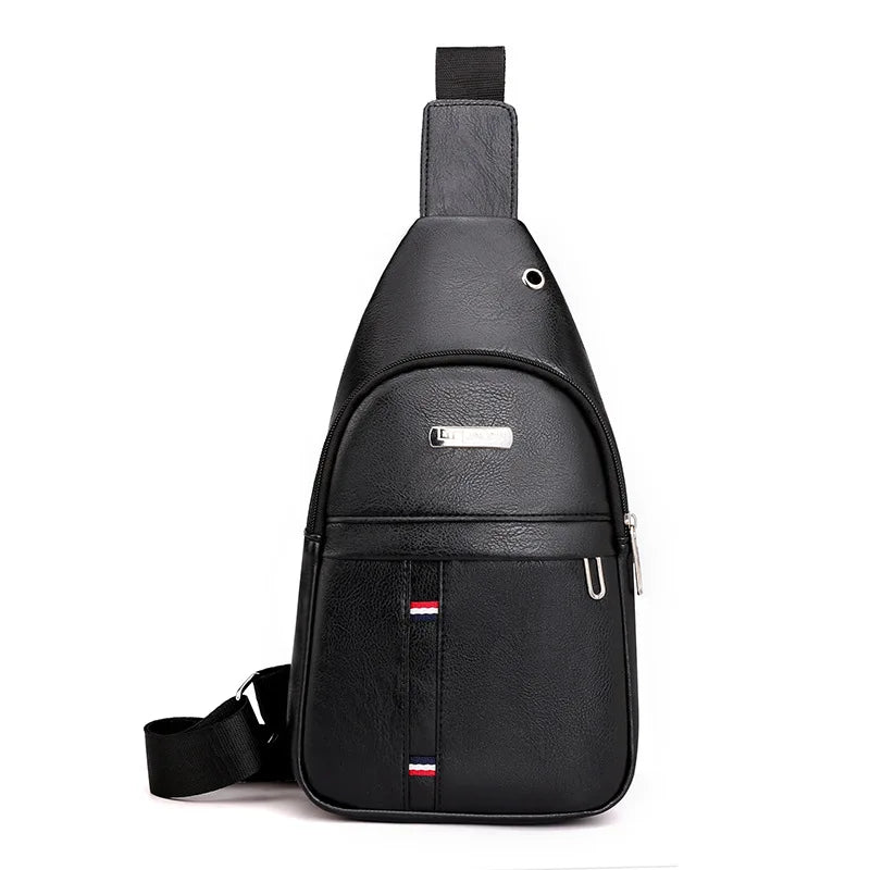 Men's PU shoulder bag, fanny pack, crossbody bag