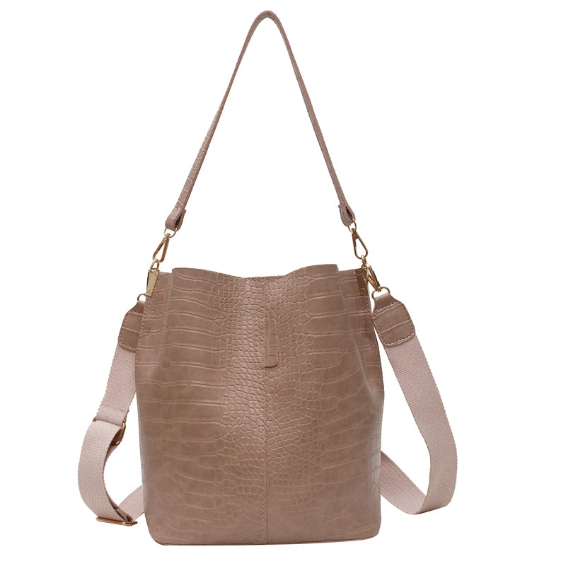 Elegant vintage women's leather handbag