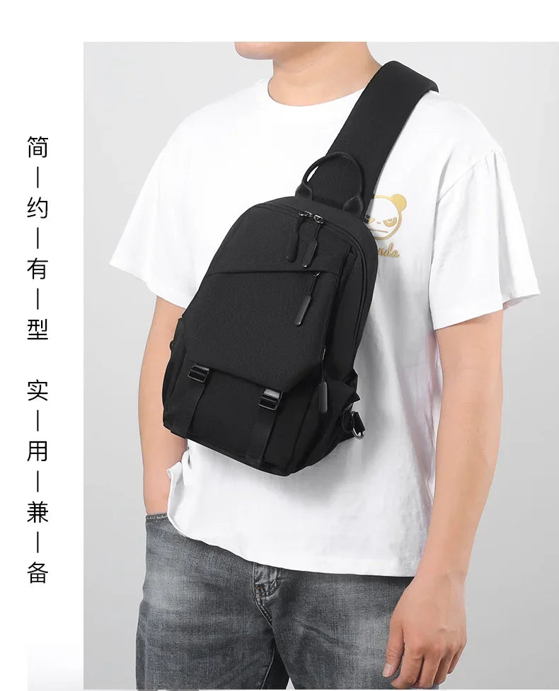 Men's single shoulder crossbody backpack, handheld, for outdoor activities, gym