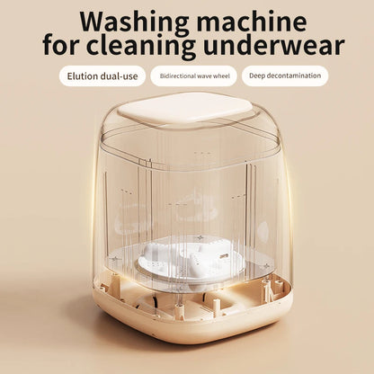Fully Automatic Portable Mini Washer with Spin-Dry Function (220V) for Underwear and Children's Clothing