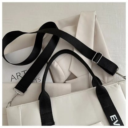 Women's Waterproof Nylon Tote Bag – Large Capacity and Lightweight with Crossbody Strap