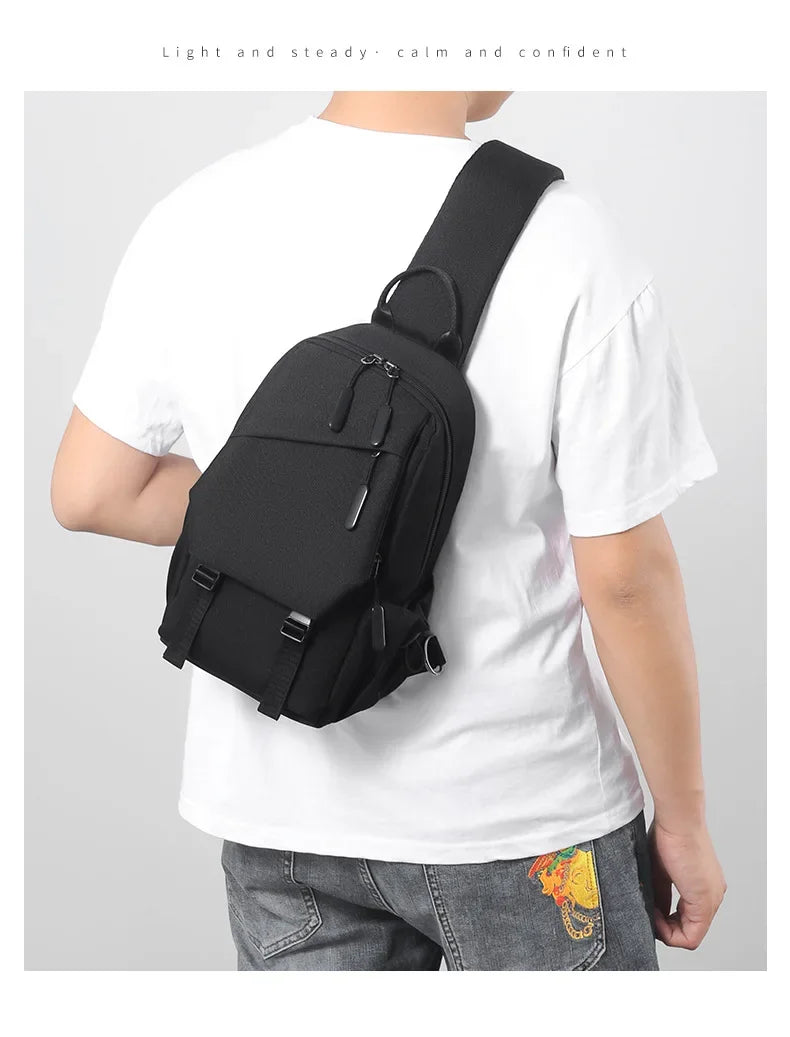 Men's single shoulder crossbody backpack, handheld, for outdoor activities, gym