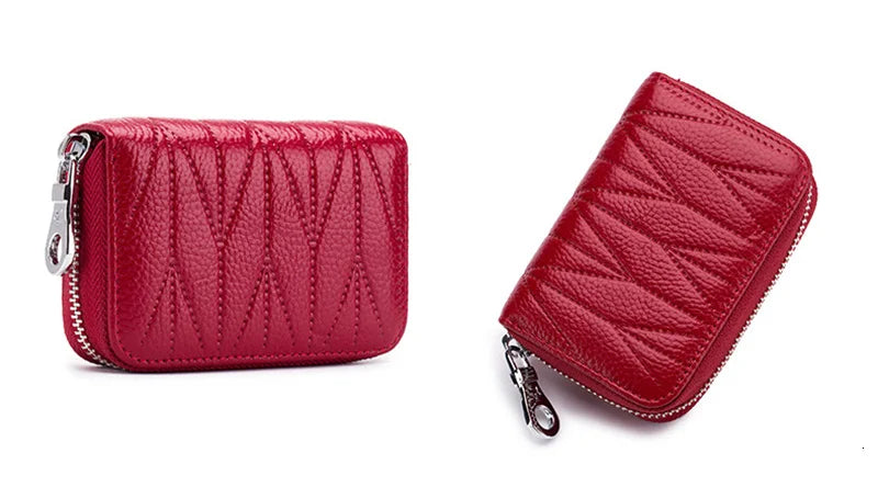 Women's wallet in genuine leather with RFID for card