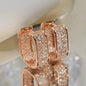 Women's silver or gold hoop earrings set with cubic zirconia
