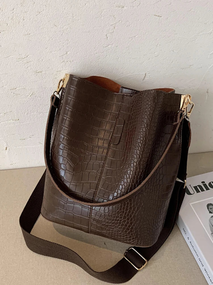 Elegant vintage women's leather handbag