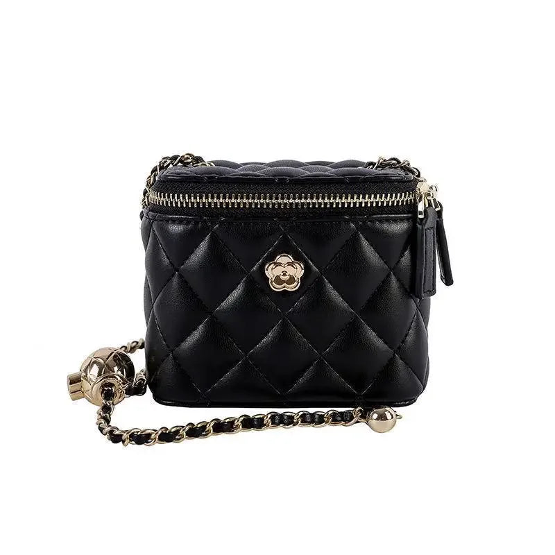 Small women's crossbody bag with a chain strap