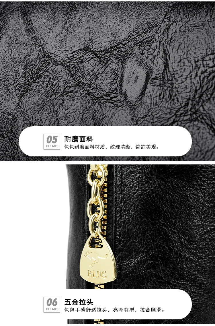 Women's soft leather handbag